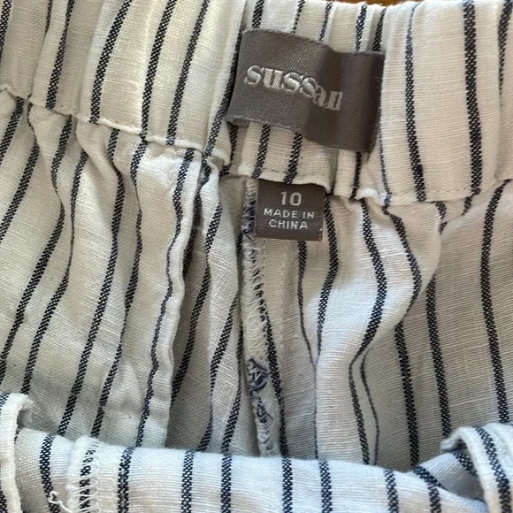 Sussan navy stripe linen pants - Picture 2 of 5